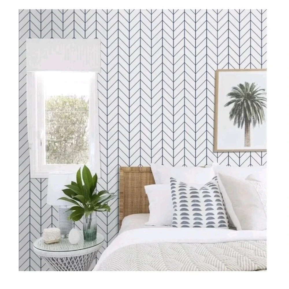Lxcreat Blue & White Peel and Stick Vinyl Contact Paper 17.71